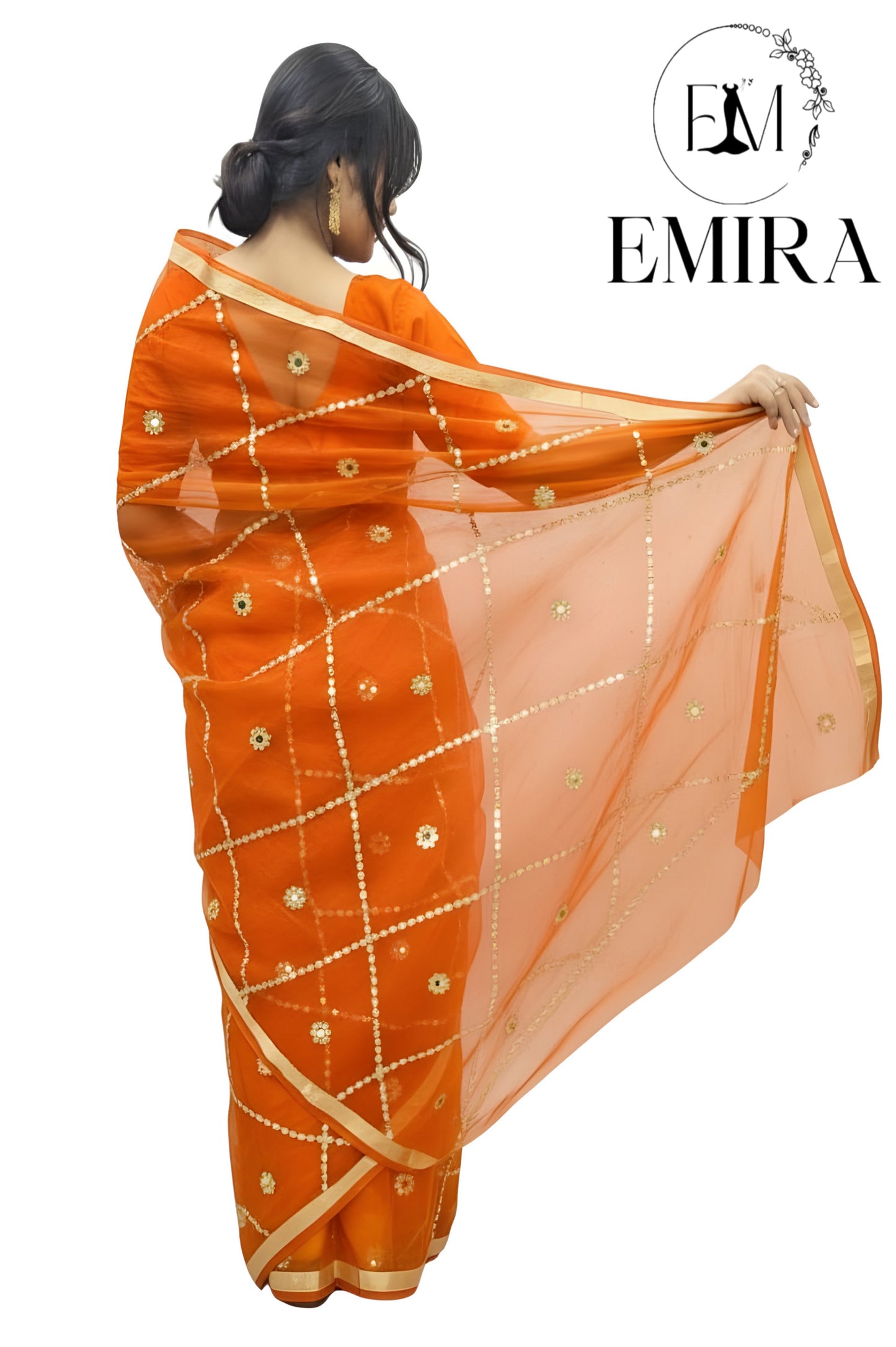 Emira Kota Doria Saree with Gota pati jhal work