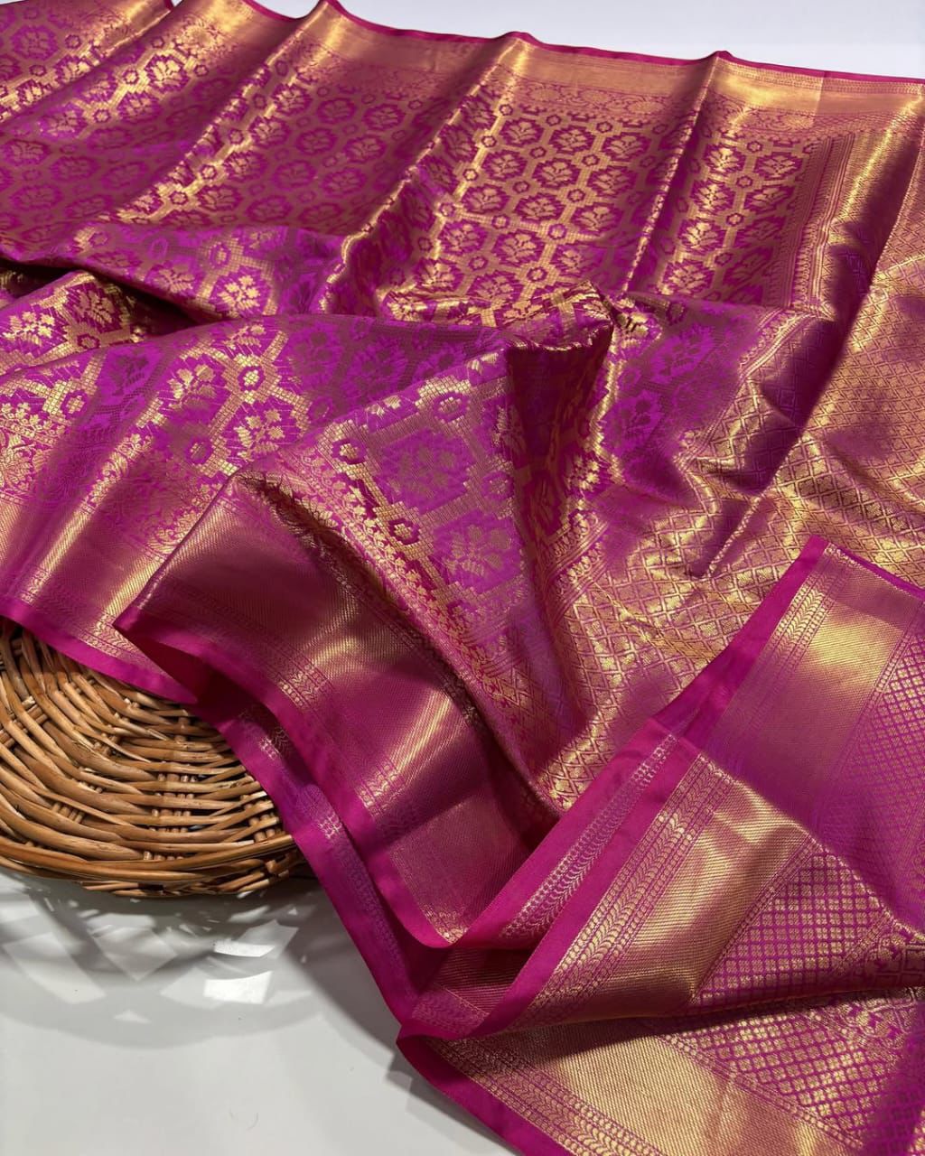 Banarasi Semi Soft Silk Saree for Women | Kanjivaram Style Woven Zari Border | Indian Wedding Festive Party Wear Saree with Blouse Piece