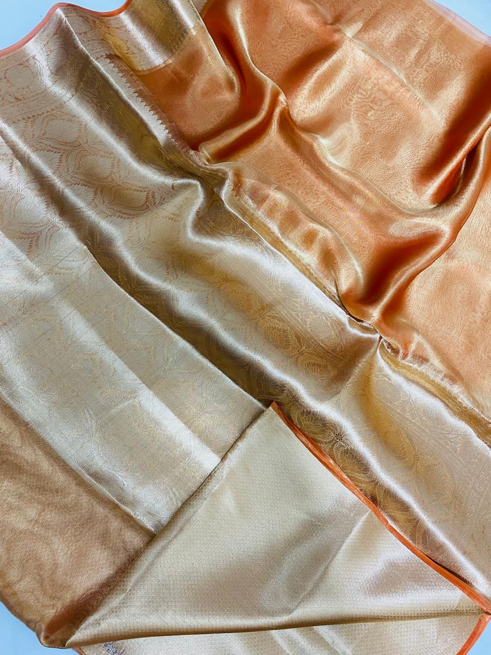 Banarasi Pure Tissue Silk Saree Handwoven with Zari Work | Lightweight & Elegant | Traditional Indian Wedding & Festive Wear for Women