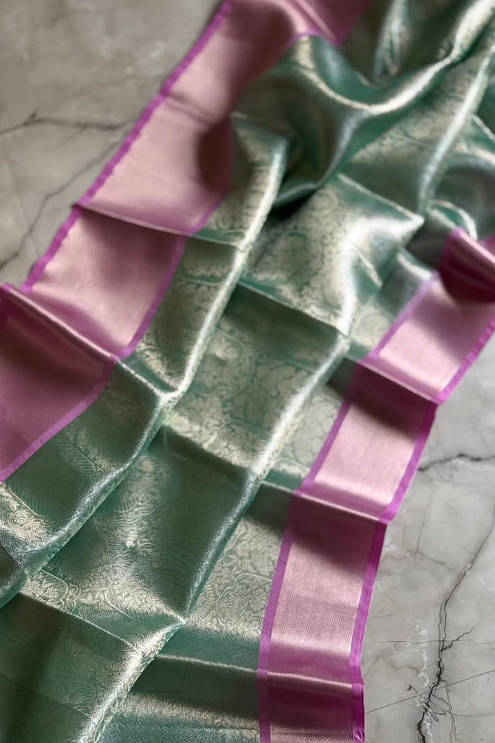 Women's Banarasi Semi-Silk Saree with Intricate Zari Weaving | Traditional Indian Ethnic Wear for Weddings & Festivals