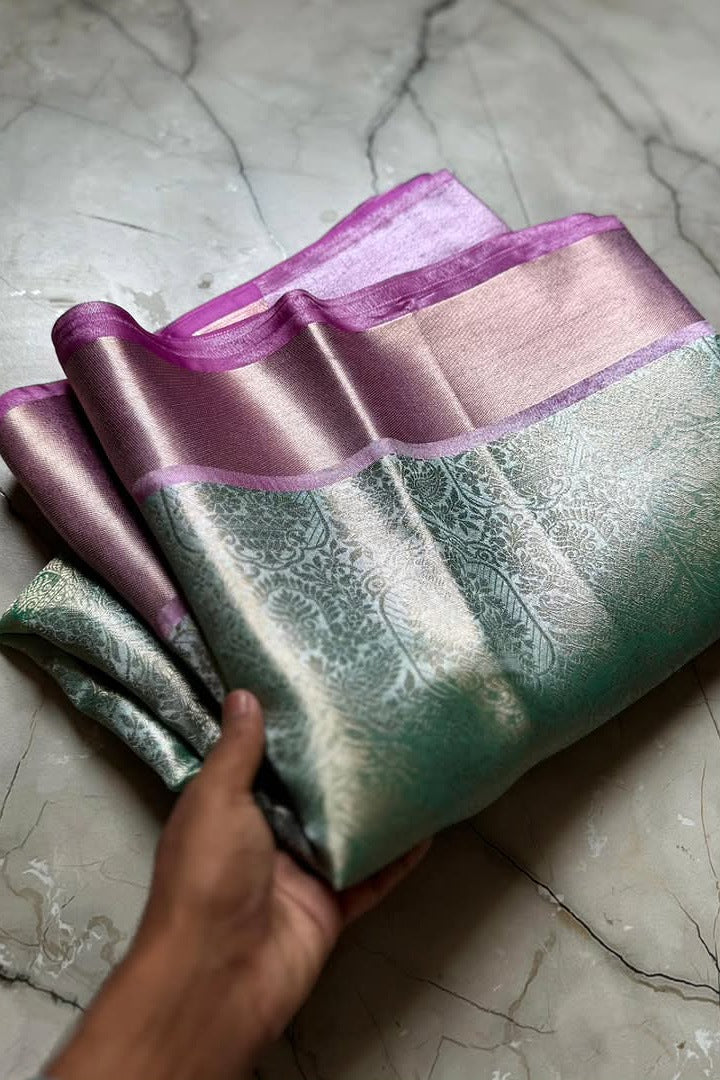 Women's Banarasi Semi-Silk Saree with Intricate Zari Weaving | Traditional Indian Ethnic Wear for Weddings & Festivals