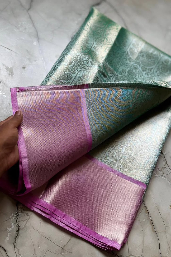 Women's Banarasi Semi-Silk Saree with Intricate Zari Weaving | Traditional Indian Ethnic Wear for Weddings & Festivals