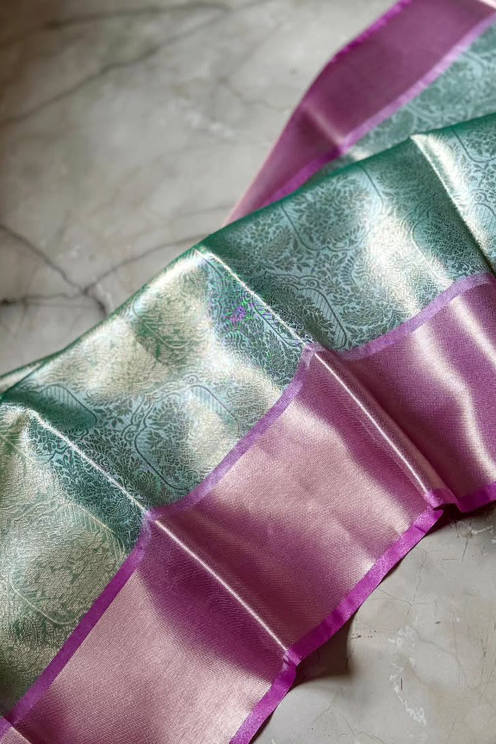 Women's Banarasi Semi-Silk Saree with Intricate Zari Weaving | Traditional Indian Ethnic Wear for Weddings & Festivals