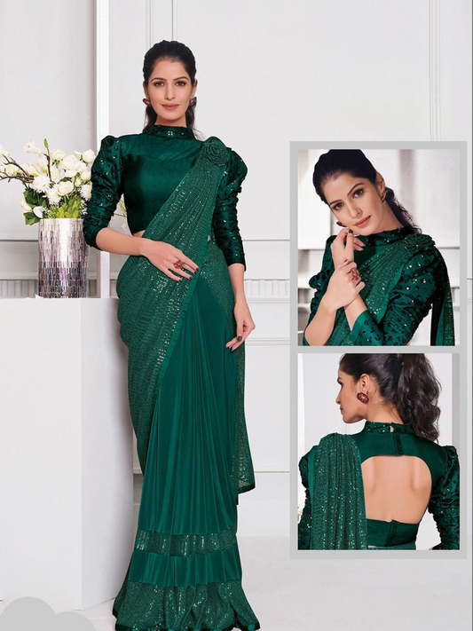 Grace Ready To Wear Silk Georgette  Saree with Stitched Blouse