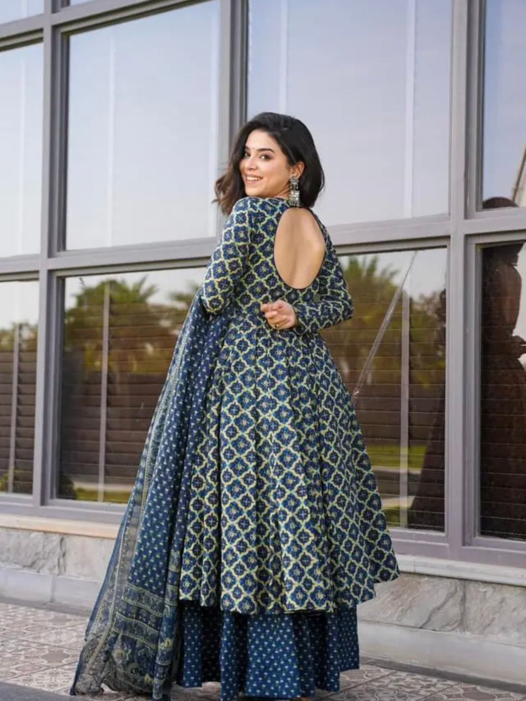 Printed Anarkali Suit