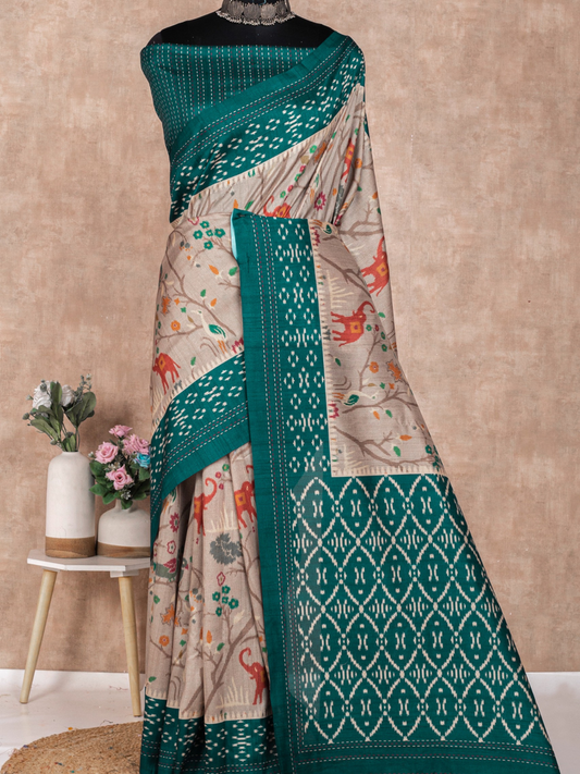 Elegant Smooth Silk Patola Saree with Detailed Patterns and Classic Appeal