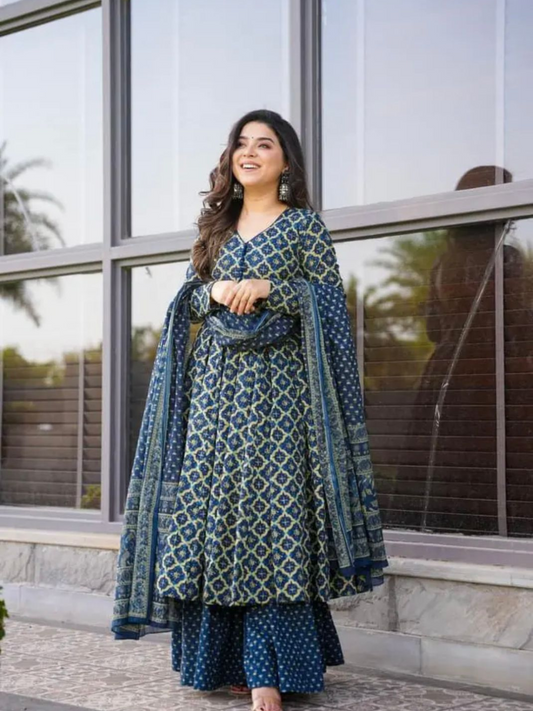 Printed Anarkali Suit