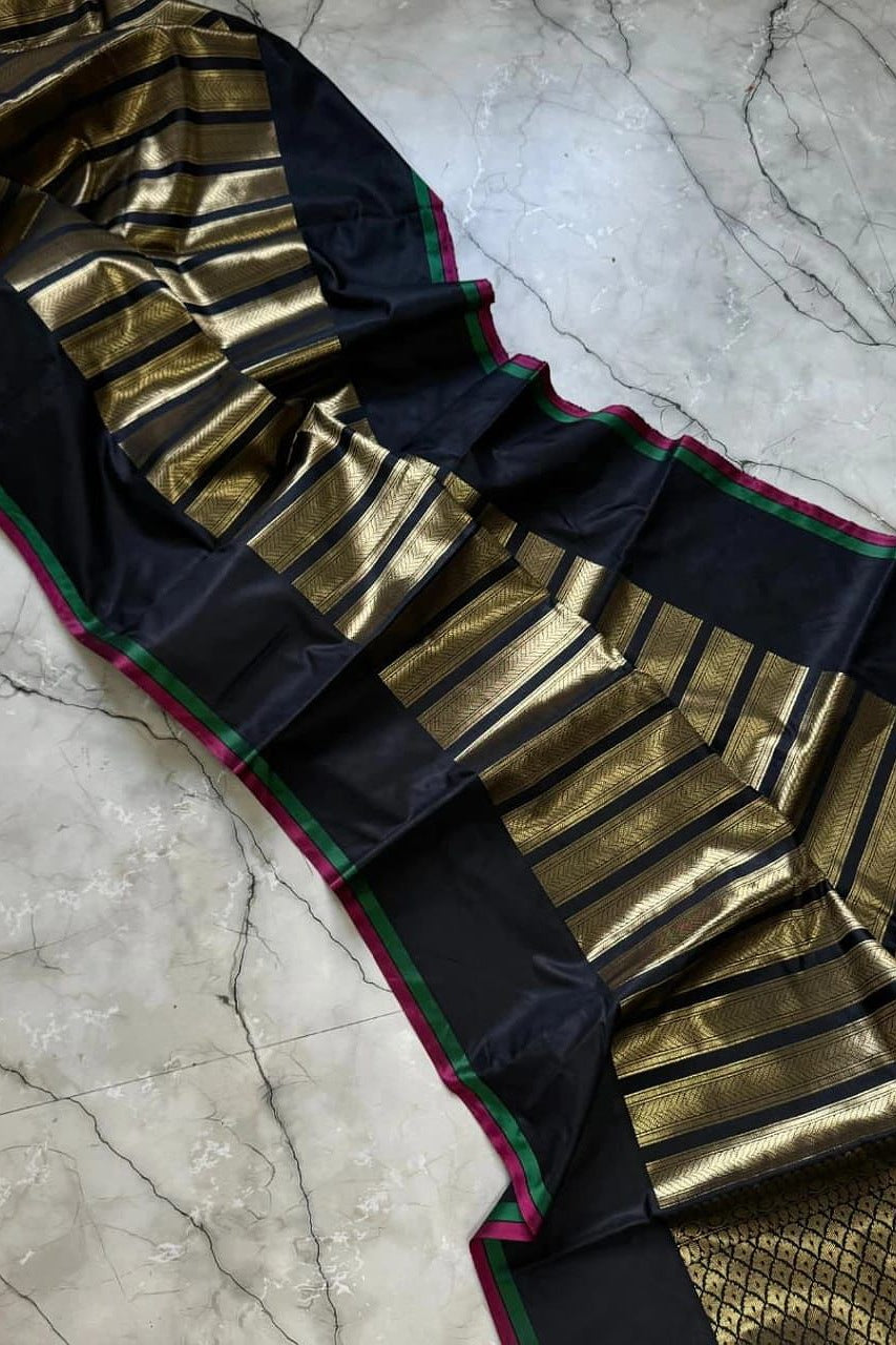 Banarasi semi soft silk saree Brocade pallu & blouse - Super Soft & Lightweight for All-Day Comfort | Rich Zari Work Border | Perfect Indian Ethnic Wear for Festive & Wedding Season | Comes with Blouse Piece