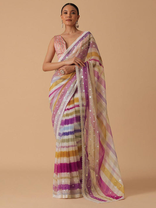 Glamorous Designer Premium Georgette Digital Print Saree