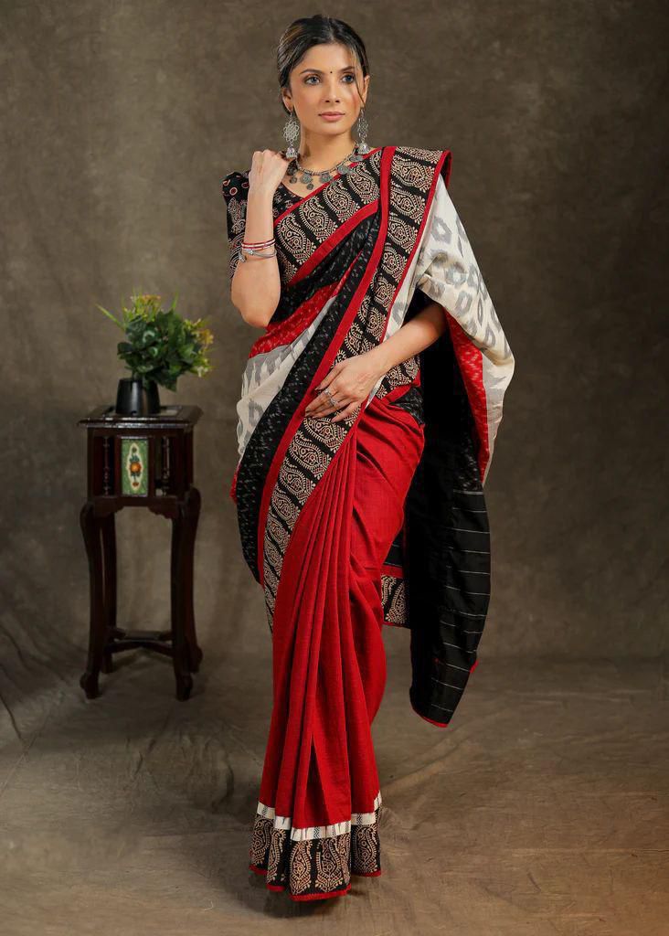 Soft Muslin Cotton Saree with Artistic Digital Design Appeal