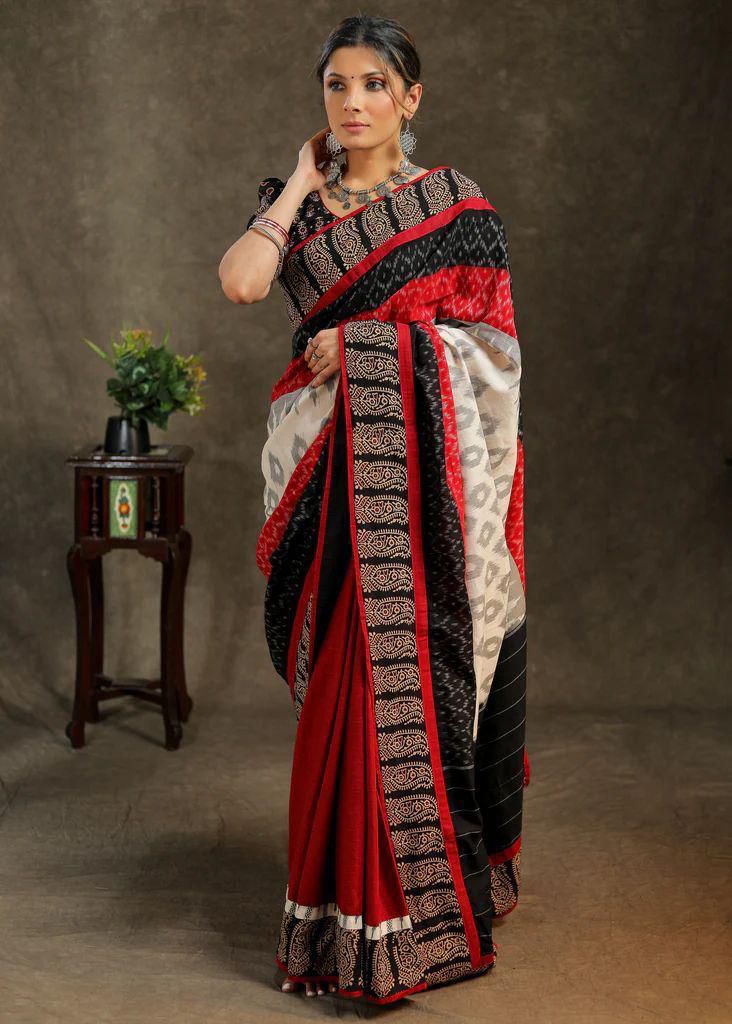 Soft Muslin Cotton Saree with Artistic Digital Design Appeal