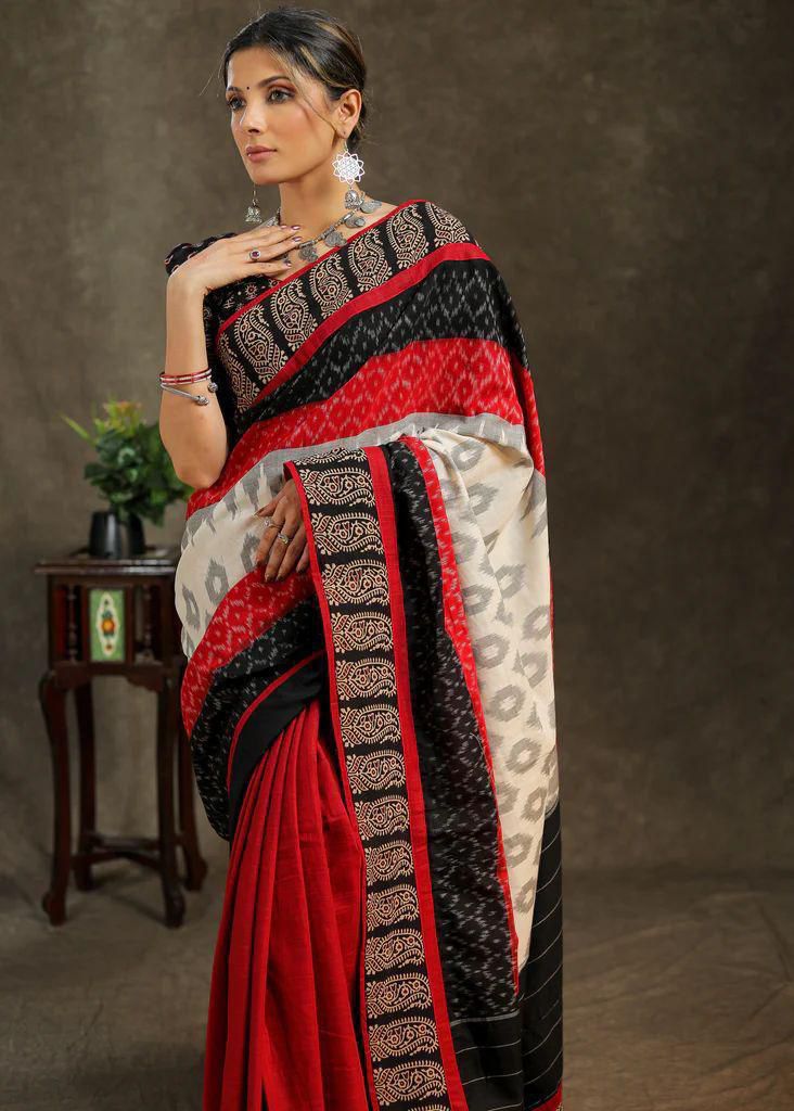 Soft Muslin Cotton Saree with Artistic Digital Design Appeal