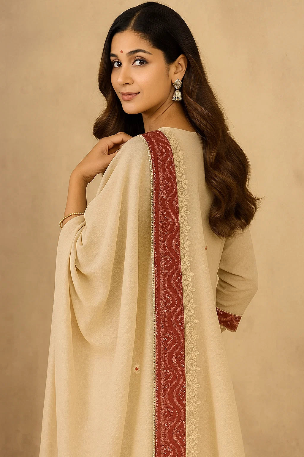 Gota GraceKota Doria Dress Material Set With Bandhej Border Dupatta (Kurta And Dupatta)