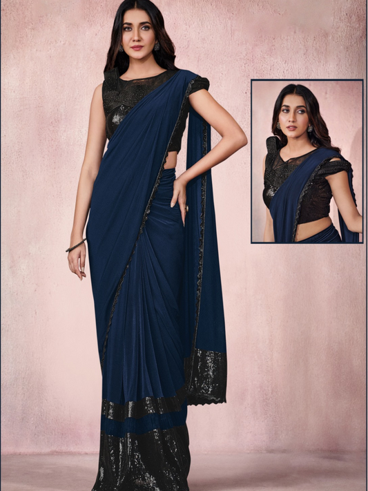 Grace Ready To Wear Silk Georgette  Saree with Stitched Blouse