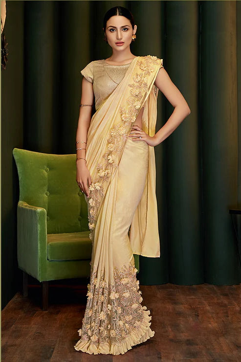 Grace Ready To Wear Silk Georgette  Saree with Stitched Blouse